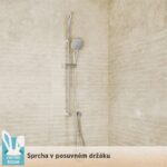 Mereo Sprchový set - 3 polohová sprcha, hadica, horný držiak, chróm