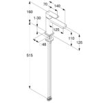 KLUDI Renon Umývadlová jednopáková batéria 110, bez odpadovej súpravy, chróm