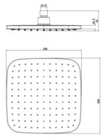 Novaservis Pevná sprcha 230mm, chróm