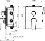 METALIA 58 Podomietková batéria s boxom 2 vývody, chróm