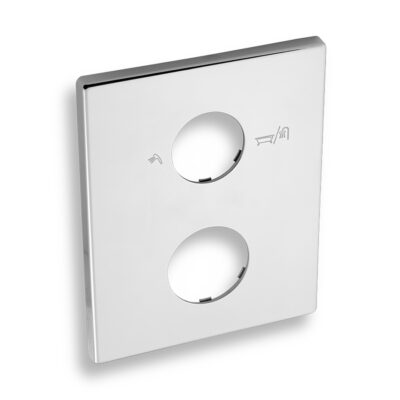 Kryt podomietkového boxu s prepínačom METALIA obdĺžnik - chróm