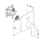 Kludi PURE&STYLE Podomietková batéria push, matná čierna