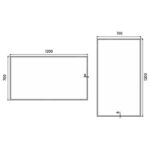 Nimco LED zrkadlo 1200x700 mm, hranaté