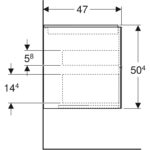 Skrinka pod um.ONE, s 2 zásuvkami: 118,4cm, 50,4cm, 47cm, orech