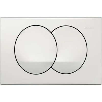 Ovládacie tlačidlo Geberit Delta Zero, pre dvojité splachovanie, biela