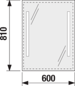 Zrkadlo s LED osvetlením 60x81, JIKA Clear