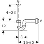 Sifón pre drez 40 mm, so závitom 1 1/2", alpská biela