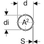 Predĺženie splachovacej rúrky PE 45 mm, di=40 mm