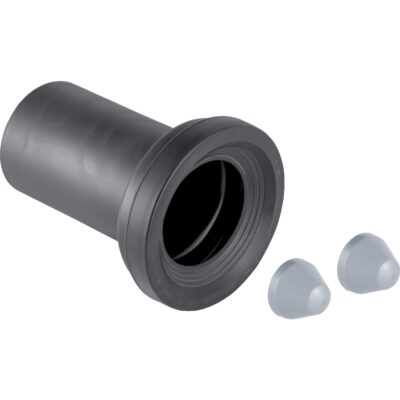 Pripájacie hrdlo Geberit s tesniacou manžetou a krycími viečkami: d=90mm, matný chróm