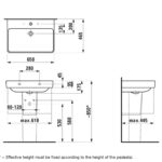 Umývadlo, LAUFEN PRO S, 650 x 465, biela