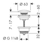 Odtokový ventil push-open, matná čierna