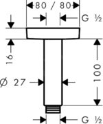 HG Predlžovacia rúrka Croma Select E 100mm, chróm
