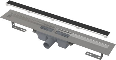 Alcadrain Marble Podlahový žľab bez okraja s roštom pre vloženie dlažby