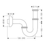 HG Rúrkový sifón 5/4" s jednoduchou inštaláciou, chróm