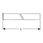 HG Rúrka priama s lemom 300 mm, chróm