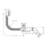HG Flexaplus Odtoková a prepadová súprava pre normálne vane, chróm