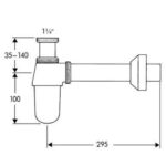 HG Umývadlový sifón 5/4", chróm