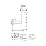 HG Flowstar Designový umývadlový sifón s 2 rohovými ventilmi, chróm