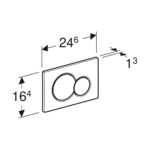 Ovládacie tlačidlo Geberit Sigma01, pre dvojité splachovanie: biely, modré, červené