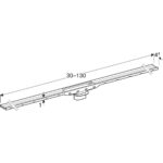 Sprchový žľab Geberit CleanLine 80: L=30-130cm, čierny chróm/brúsený