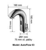 Automatická vodovodná batéria DONNER AutoFlow, matný čierny kov, DONNER AutoFlow 03