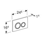 Ovládacie tlačidlo Geberit Sigma50, pre dvojité splachovanie, červené zlato/čierna
