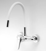 Drezová batéria s elastickým ramenom 150 mm Titania Iris New, biela-chróm