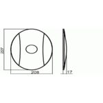 Kryt podomietkového boxu METALIA ovál- chróm