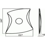 Kryt podomietkového boxu METALIA línia, chróm