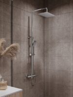 Sprchová súprava + sprchová termostatická batéria 54962, chróm