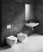 SET Závésné WC so sedátkom Uni Chrome Rim, biela