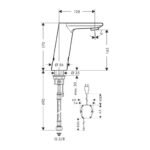 HG Metris S Elektronická batéria s reguláciou teploty 230 V, chróm