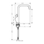 AXOR Citterio Umývadlová batéria Highriser bez tiahla, chróm
