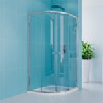 Mereo Kora Lite Sprchový set, Štvrťkruhový kút 90x90x185 cm, chróm ALU/sklo číre + vanička
