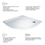 Mereo Kora Lite Sprchový set, Štvrťkruhový kút 90x90x185 cm, chróm ALU/sklo číre + vanička