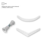 Mereo Kora Lite Sprchový set: sprchový kút, chróm ALU/sklo číre + vanička SMC, biela + sifón