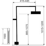 Sprchová súprava ku sprchovej batérii ECO s horným vývodom, chróm