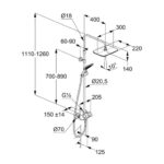 Kludi COCKPIT EXPLORER Sprchový set s termostatom 30x22 cm, chróm