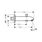 HG Tallis S2 Vaňový výtok s prepínacím ventilom 152 mm, chróm