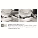 Mereo WC sedátko Slim, hranaté samozatváracie, Easy Lock, biela