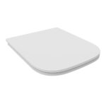 Mereo WC sedátko Slim, hranaté samozatváracie, Easy Lock, biela