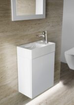 Umývadielko RAVAK VEDA Slim 400 mm Ľ/P, s otvorom pre batériu/ bez prepadu, biela