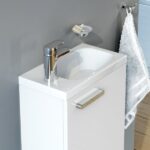 Umývadielko RAVAK Chrome 400x220 mm, s otvorom na batériu vľavo, biela