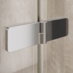 MEREO Novea sprchový kút, R 550, 90 x 90 x 200 cm, pantový, chrom ALU, sklo číre 6 mm