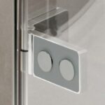 MEREO Novea sprchový kút, R 550, 90 x 90 x 200 cm, pantový, chrom ALU, sklo číre 6 mm