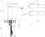 Umývadlová batéria RAVAK BeCool 175 mm, bez výpusti, čierna
