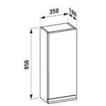 Bočná skrinka Laufen PRO S 85x35x18 cm, pánty vľavo, biela