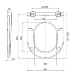 WC kombi vyvýšené, vario odpad, Smart Flush RIMLESS, keramické, vr. sedátka CSS113S