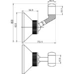 Držiak sprchy kovový kĺbový, chróm, D/KOV,0