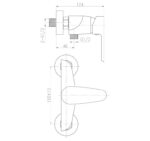 Sprchová nástenná batéria bez príslušenstva Titania SMART, chróm